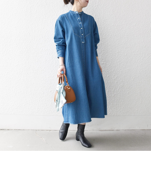 SHIPS any:〈洗濯機可能〉デニム ブザム シャツ ワンピース［SHIPS any DENIM］
