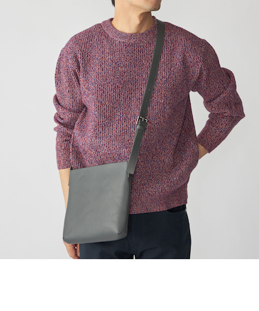 SHIPS: スマート レザー ショルダーバッグ