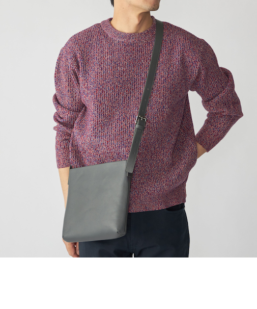 SHIPS: スマート レザー ショルダーバッグ