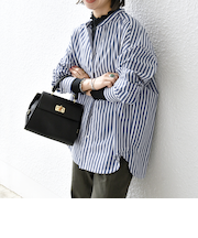 SHIPS any:〈洗濯機可能〉REPREVE バンド カラー シャツ