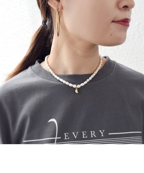 *パールモチーフメタルコンビネックレス◇