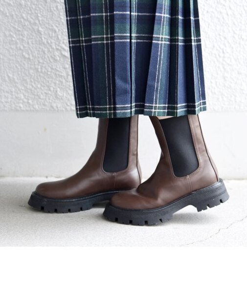 SHIPS any: トラックソール サイド ゴア ブーツ