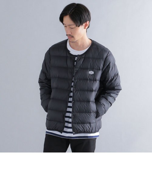 SHIPS別注】TAION: ワンポイント ロゴ ワッペン ナイロン クルーネック