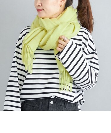 〈手洗い可能〉ソリッド ウールカシミヤ ストール◇