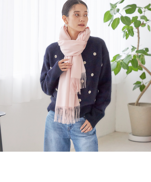 《一部追加予約》ソリッド カシミヤ ストール