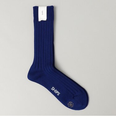 SHIPS: ベーシック リブ カラーソックス