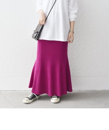 *〈手洗い可能〉マーメイドニットスカート◇