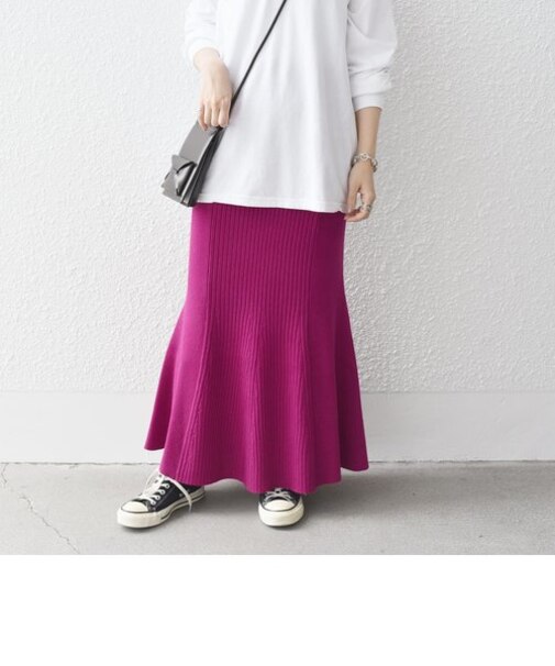 *〈手洗い可能〉マーメイドニットスカート◇