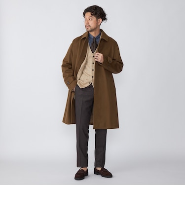 SHIPS: LORO PIANA FABRIC ストーム システム ステンカラー コート 