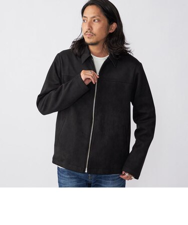 *SHIPS: フェイクスエード ジップ ブルゾン