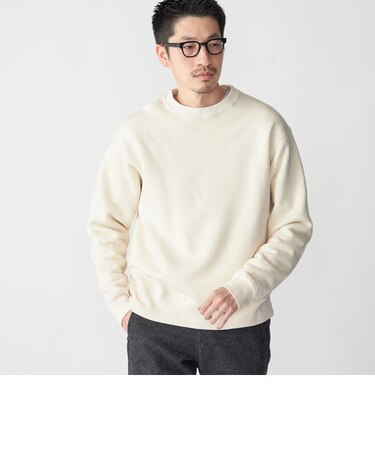 SHIPS: 吊り編み クルーネック スウェット プルオーバー