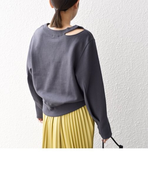 *オーガニックコットン襟開き裏起毛スウェット◇