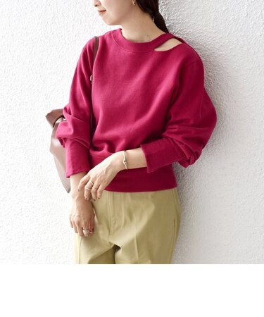 *オーガニックコットン襟開き裏起毛スウェット◇