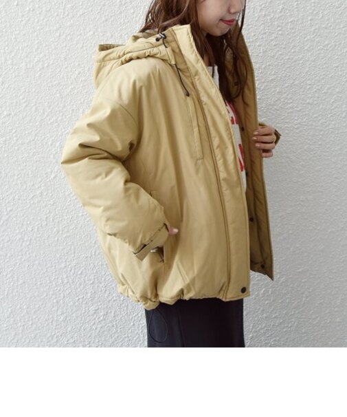 SHIPS any: THERMORE パフ フーディー ショート ジャケット コート