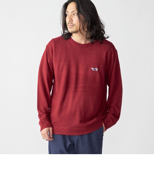 HERON PRESTON ロゴワッペン　クルーネックニット HERON PRESTON ロゴワッペンクルーネックニット