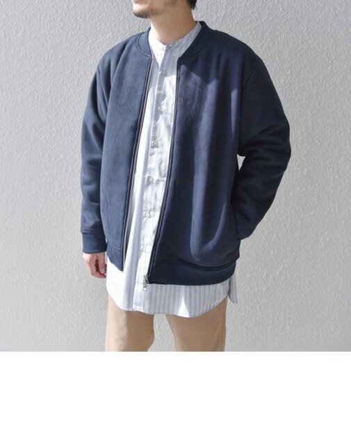 SHIPS any: 【ウォッシャブル】 フェイク スエード ジップ ブルゾン◇