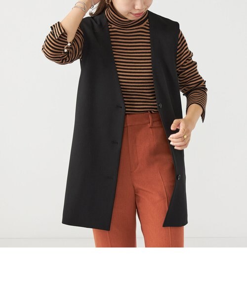 SHIPS any:〈ウォッシャブル〉ノーカラー ジレ｜シップスの通販｜&mall