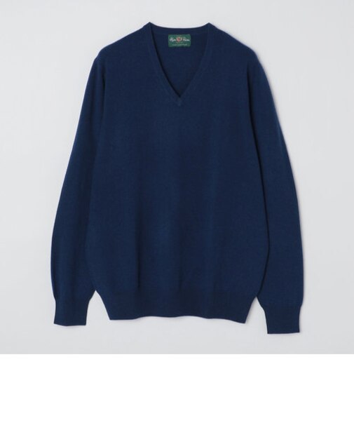 ALAN PAINE: 12ゲージ カシミヤ Vネックニット