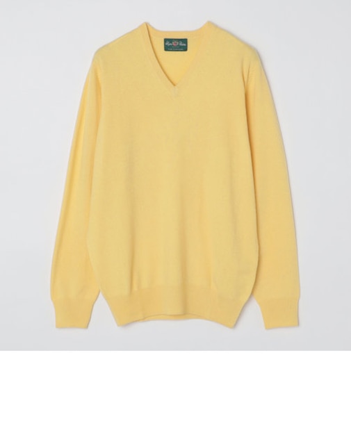 ALAN PAINE: 12ゲージ カシミヤ Vネックニット