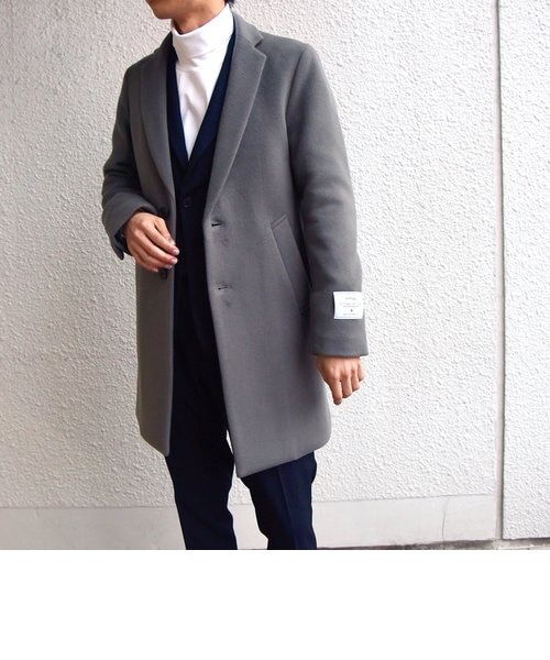 SHIPS any future melton Pコート 714-45-0008 SHIPS any: PURE WOOL