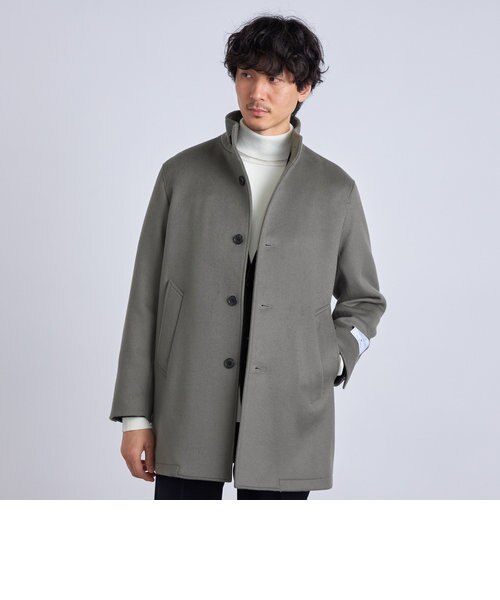 SHIPS any: ＜ストレッチ＞フューチャー メルトン スタンドカラー