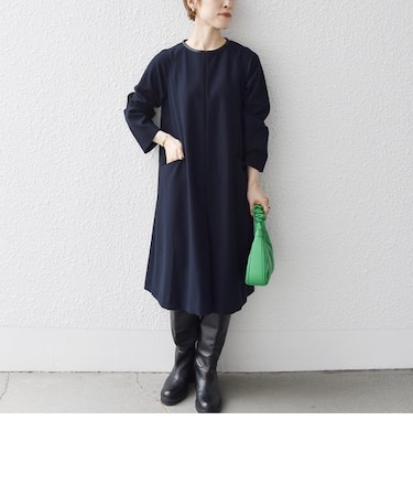 SHIPS any:〈ウォッシャブル〉 ウォーム パイピング ワンピース