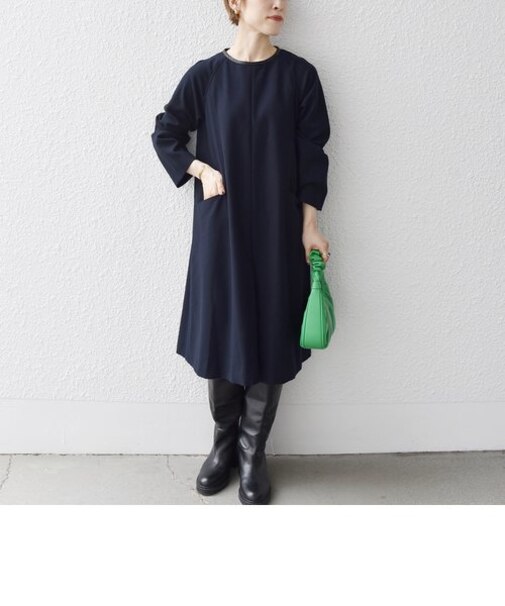 SHIPS any:〈ウォッシャブル〉 ウォーム パイピング ワンピース