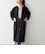 SHIPS any: ノンミュールジングウール コクーン ノーカラー パイピング ロングコート