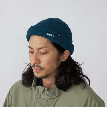 *SHIPS: ワンポイント SHIPS ロゴ 刺繍 ロール ワッチ キャップ