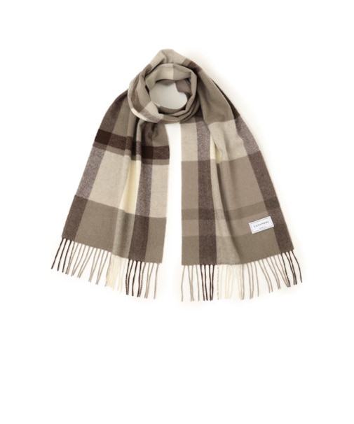 SHIPS any: カシミヤ チェック マフラー◇