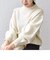 SHIPS any: 〈手洗い可能〉プチ パールライク スリーブ ニットプルオーバー