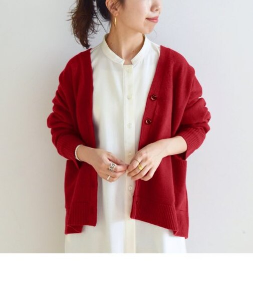 SHIPS any: カシミヤ ミックス ワイド Vネック カーディガン2