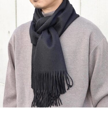 SHIPS any: カシミヤ ソリッド マフラー 23AW ◇