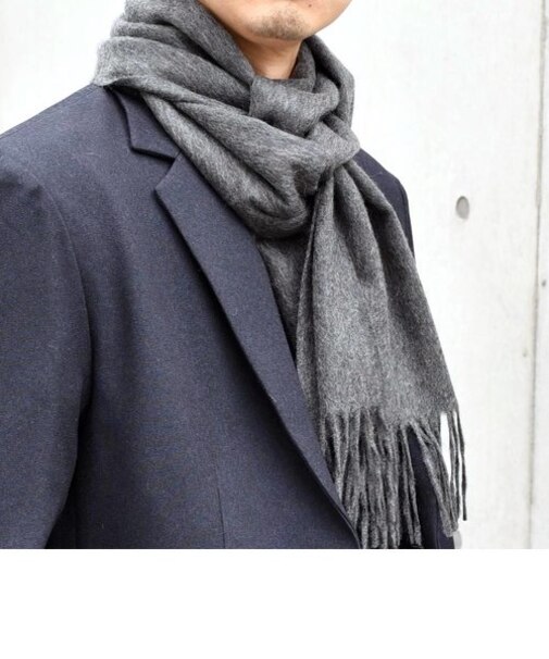 SHIPS any: カシミヤ ソリッド マフラー 23AW ◇