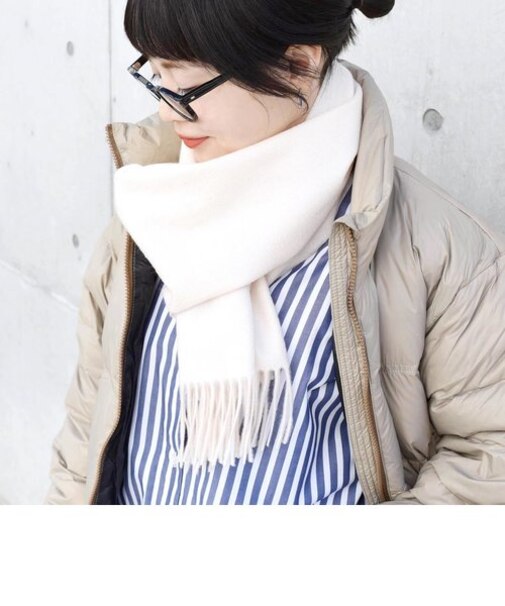 SHIPS any: カシミヤ ソリッド マフラー 23AW ◇