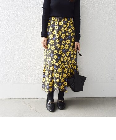 SHIPS any:〈ウォッシャブル〉フラワー ドット ギャザー ティアード スカート