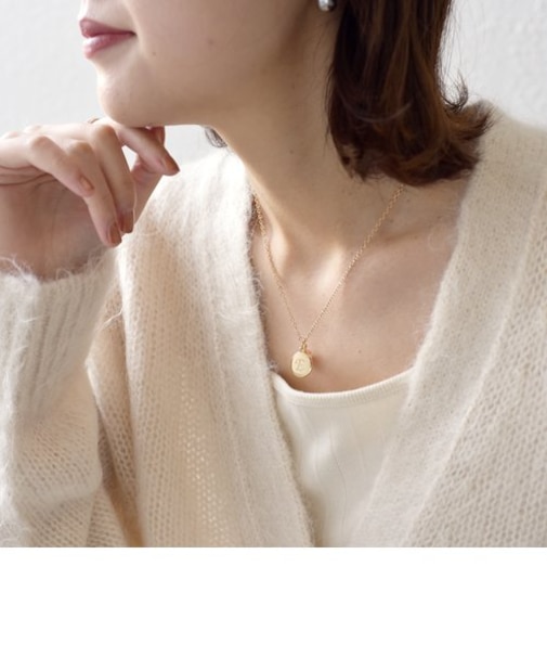 *パールモチーフイニシャルネックレス◇