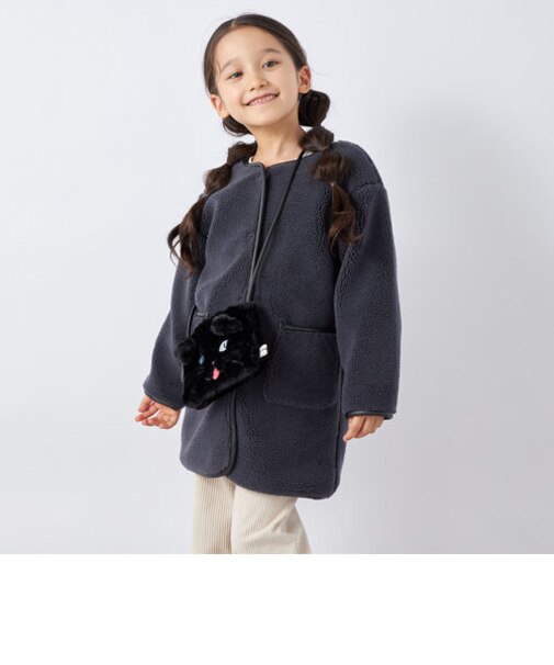 SHIPS any KIDS: ボア ノーカラー コート◇