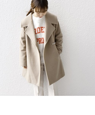 【WEB限定】SHIPS any: ウール ラペル コート