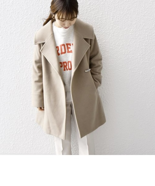 【WEB限定】SHIPS any: ウール ラペル コート