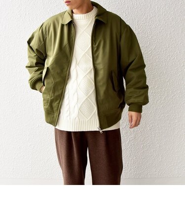 SHIPS any: 中綿 ミリタリー ジップ フライト ジャケット◇