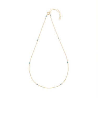 CONSOLER: カラー ストーン ポイント チェーン ネックレス