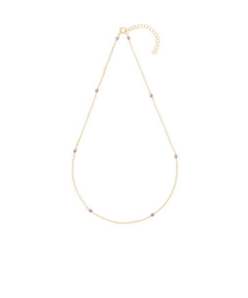 CONSOLER: カラー ストーン ポイント チェーン ネックレス