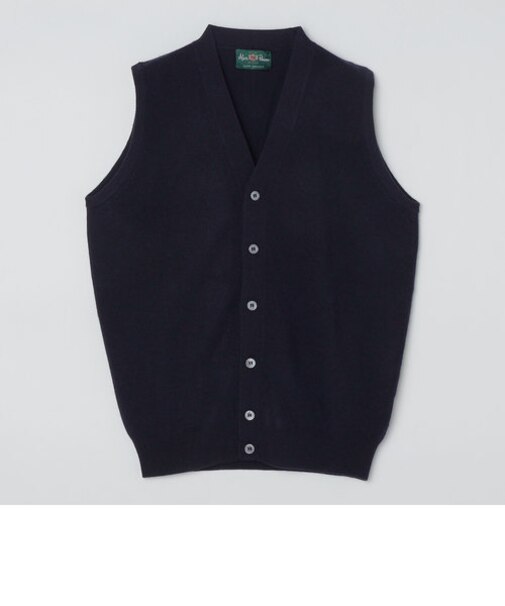 ALANPAINE:ジーロングウール 12ゲージ ニット ベスト