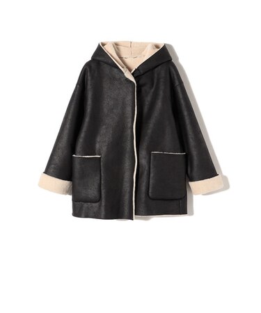 Primary NavyLabel:フェイクムートンフードブルゾン