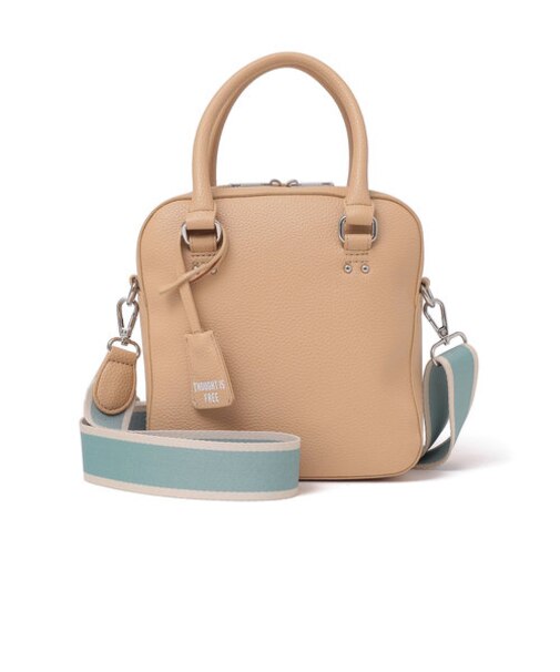 スクエア ロゴ  ショルダー ボストン バッグ ◇