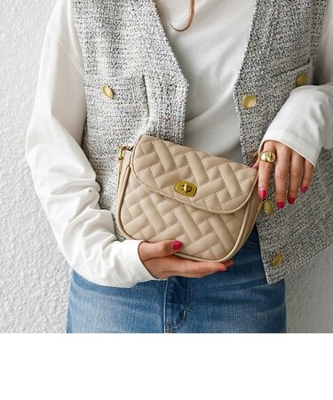 SHIPS any: キルティング チェーン ショルダーバッグ