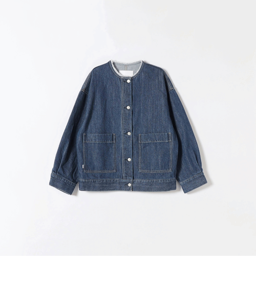 SHIPS any denim ノーカラー デニム ブルゾン SHIPS any: ノーカラー デニム ブルゾン［SHIPS any DENIM］｜シップス