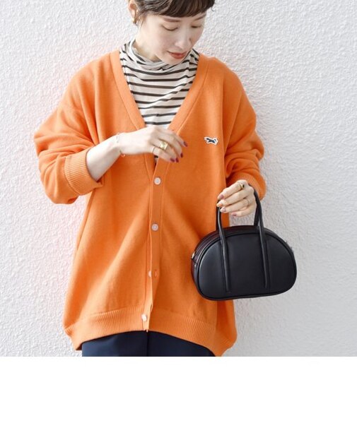 【SHIPS any別注】PENNEYS:〈手洗い可能〉THE FOX ワンポイント Vネック カーディガン 23SS