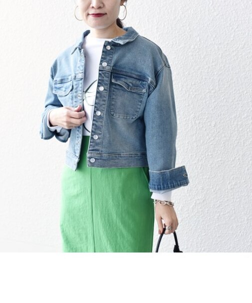 *〈洗濯機可能〉スーパー ストレッチ バックタック デニム ジャケット◇